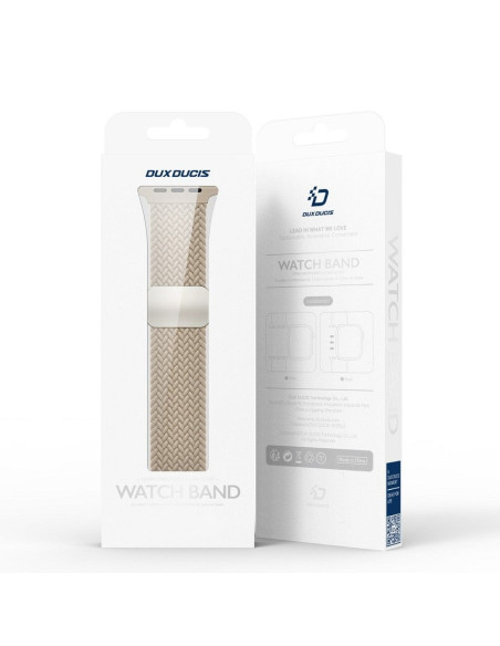 DUX DUCIS Mixture Pro - bracelet tressé pour Apple Watch 38/40/41mm beige clair