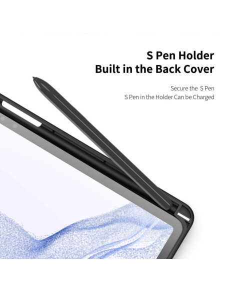 DUX DUCIS Toby - Case intelligente avec porte-stylet pour Samsung Tab S9 Plus noir