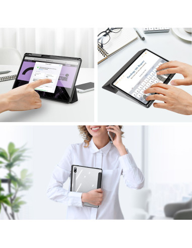 DUX DUCIS Toby - Case intelligente avec porte-stylet pour Samsung Tab S9 Plus noir
