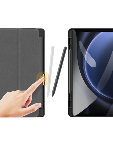 DUX DUCIS Domo - Case pliante avec porte-stylet pour Samsung Tab S9 FE noir
