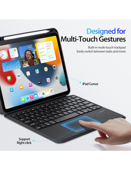 DUX DUCIS DK Case pliante avec clavier sans fil pour iPad Pro 10 (2022) noir