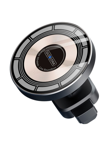 DUZZONA V2 - Support voiture à induction pour grille compatible avec MagSafe 15W noir