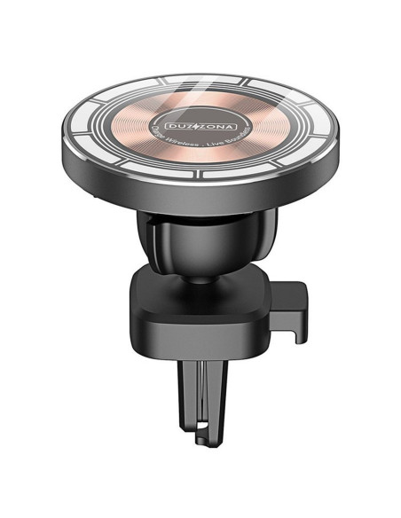 DUZZONA V2 - Support voiture à induction pour grille compatible avec MagSafe 15W noir