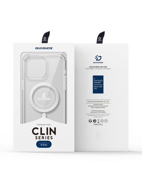 DUX DUCIS Clin - Case transparente compatible MagSafe pour iPhone 15 Pro Max