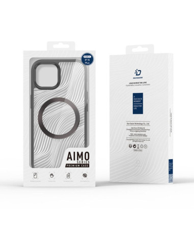 DUX DUCIS Aimo Mag - Case blindée compatible avec MagSafe pour Apple iPhone 15 Plus noir