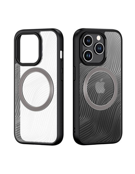 DUX DUCIS Aimo Mag - Case blindée compatible MagSafe pour Apple iPhone 15 Pro noir
