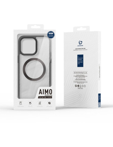 DUX DUCIS Aimo Mag - Case blindée compatible MagSafe pour Apple iPhone 15 Pro Max noir