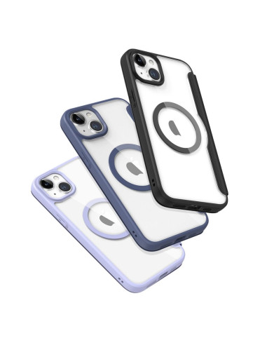 DUX DUCIS Skin X Pro - Coque à rabat compatible MagSafe pour Apple iPhone 15 violet