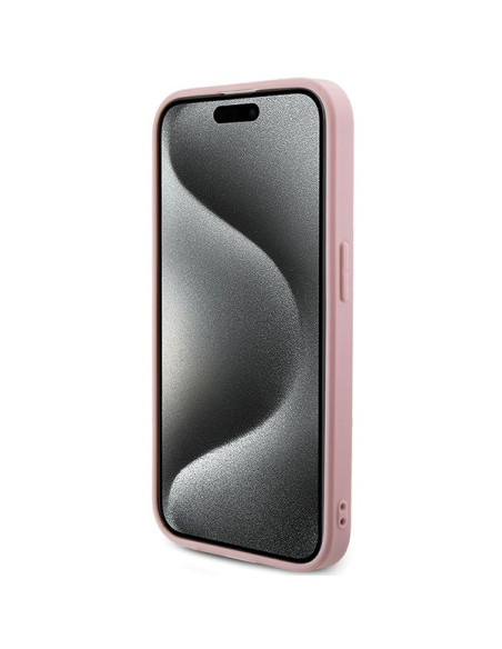 Coque GUESS pour IPHONE 14 Pro GUHCP14LPSAIRSP (Saffiano Iridescent Script) rose