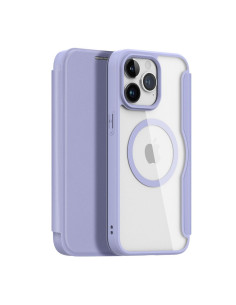 DUX DUCIS Skin X Pro - Coque à rabat compatible MagSafe pour Apple iPhone 15 Pro violet 2