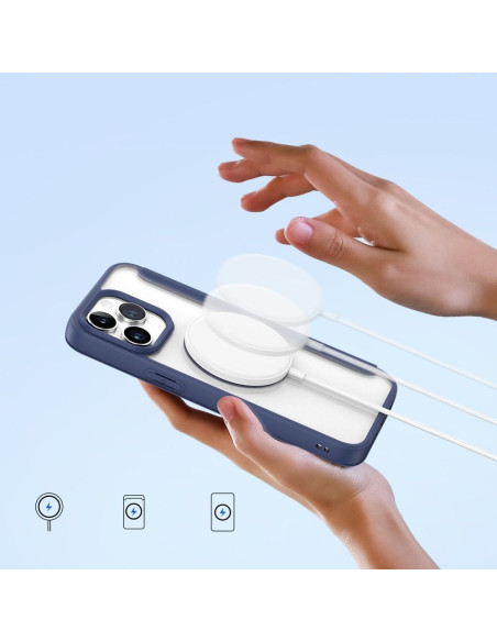 DUX DUCIS SKIN X PRO étui compatible avec MagSafe pour IPHONE 15 Pro Max bleu