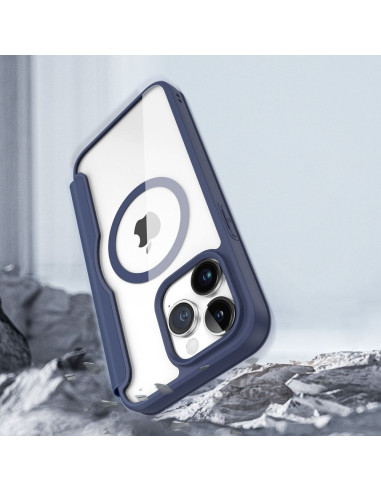 DUX DUCIS SKIN X PRO étui compatible avec MagSafe pour IPHONE 15 Pro Max bleu