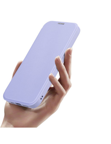DUX DUCIS Skin X Pro - Coque à rabat compatible MagSafe pour Apple iPhone 15 Pro Max violet
