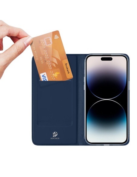 DUX DUCIS Skin Pro - Coque à rabat pour Apple iPhone 15 bleu