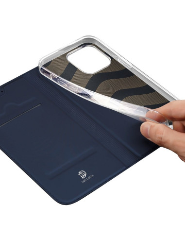 DUX DUCIS Skin Pro - Coque à rabat pour Apple iPhone 15 bleu