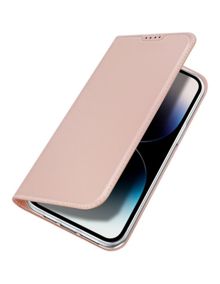 DUX DUCIS wallet case SKIN PRO for IPHONE 15 rose