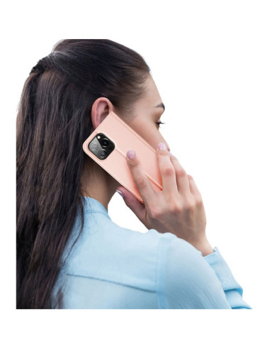 DUX DUCIS wallet case SKIN PRO for IPHONE 15 rose