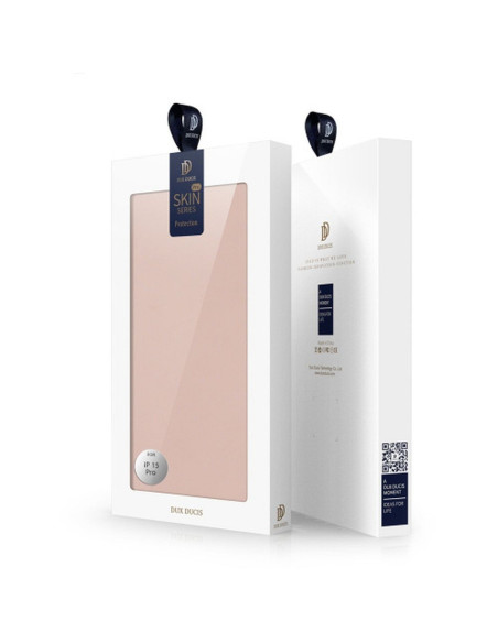 DUX DUCIS wallet case SKIN PRO for IPHONE 15 rose