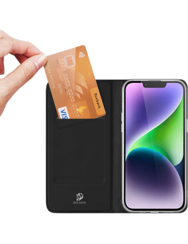 DUX DUCIS Skin Pro - Coque à rabat pour Apple iPhone 15 Plus noir