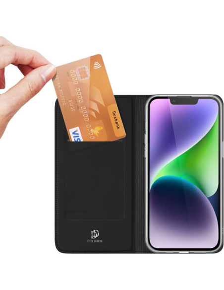 DUX DUCIS Skin Pro - Coque à rabat pour Apple iPhone 15 Plus noir