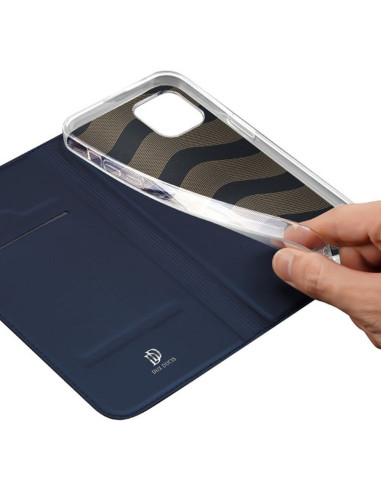 DUX DUCIS Skin Pro - Coque à rabat pour Apple iPhone 15 Plus bleu