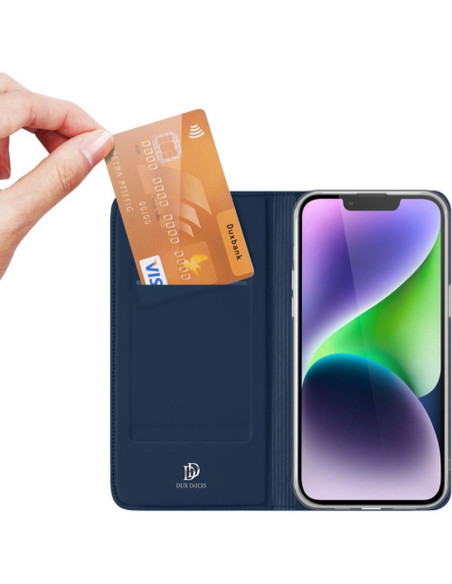 DUX DUCIS Skin Pro - Coque à rabat pour Apple iPhone 15 Plus bleu
