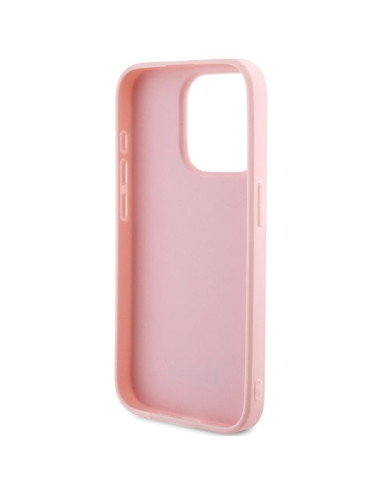 GUESS Coque pour IPHONE 15 Pro GUHCP15LPSAIRSP (Saffiano Iridescent Script) rose