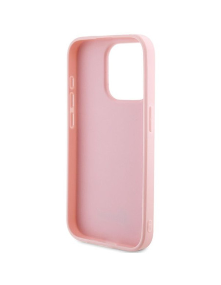 GUESS Coque pour IPHONE 15 Pro GUHCP15LPSAIRSP (Saffiano Iridescent Script) rose