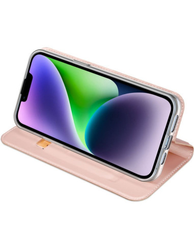 DUX DUCIS Skin Pro - Coque à rabat pour Apple iPhone 15 Plus rose