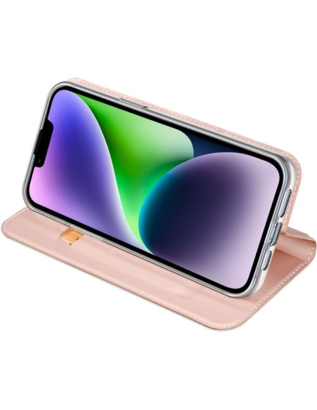 DUX DUCIS Skin Pro - Coque à rabat pour Apple iPhone 15 Plus rose