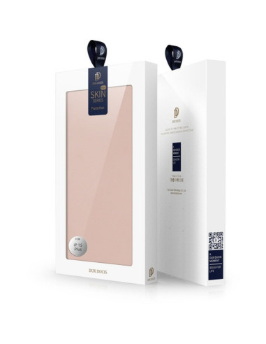 DUX DUCIS Skin Pro - Coque à rabat pour Apple iPhone 15 Plus rose