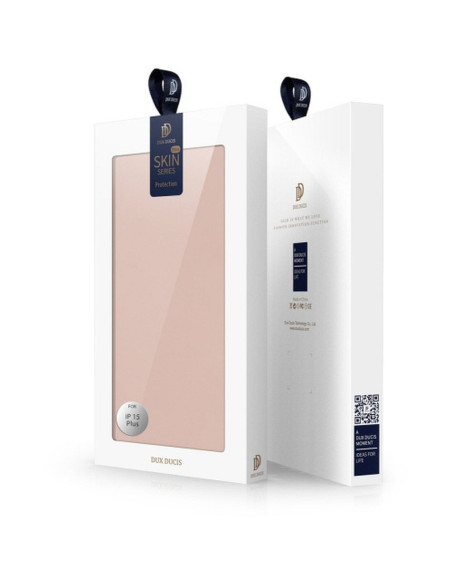 DUX DUCIS Skin Pro - Coque à rabat pour Apple iPhone 15 Plus rose
