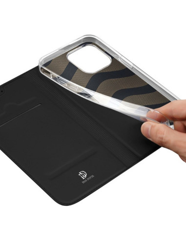 DUX DUCIS Skin Pro - Coque à rabat pour Apple iPhone 15 Pro noir