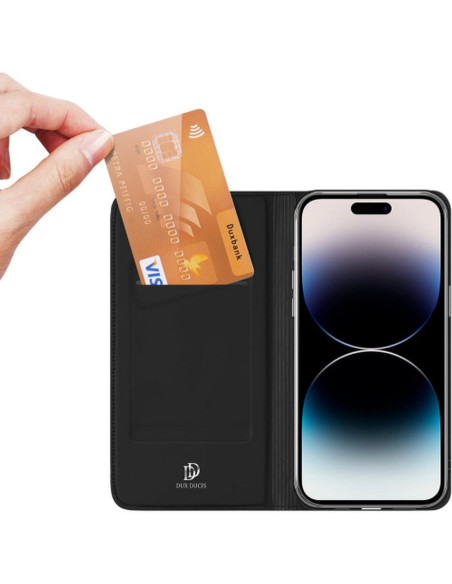 DUX DUCIS Skin Pro - Coque à rabat pour Apple iPhone 15 Pro noir