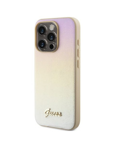 GUESS Coque pour IPHONE 14 Pro GUHCP14LPSAIRSD (Saffiano Iridescent Script) Or 2