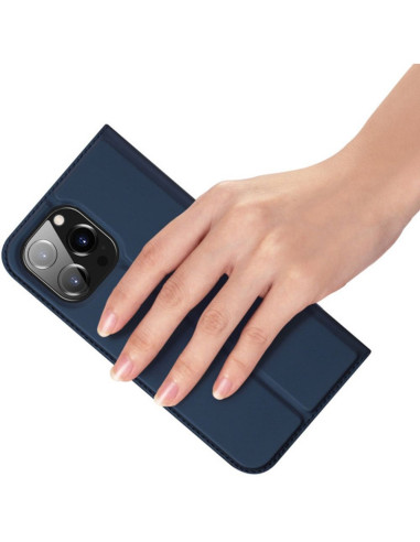 DUX DUCIS Skin Pro - Coque à rabat pour Apple iPhone 15 Pro bleu