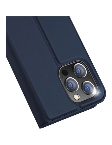 DUX DUCIS Skin Pro - Coque à rabat pour Apple iPhone 15 Pro bleu