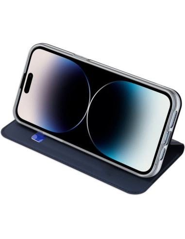 DUX DUCIS Skin Pro - Coque à rabat pour Apple iPhone 15 Pro bleu