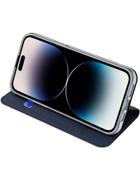 DUX DUCIS Skin Pro - Coque à rabat pour Apple iPhone 15 Pro bleu
