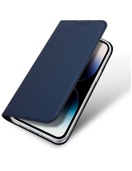 DUX DUCIS Skin Pro - Coque à rabat pour Apple iPhone 15 Pro bleu