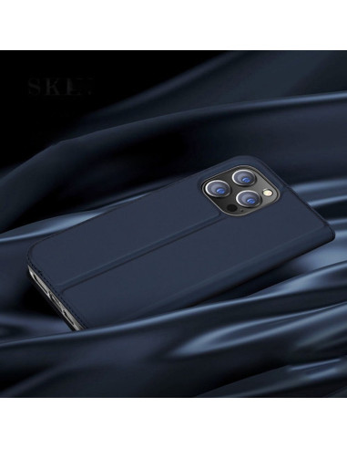 DUX DUCIS Skin Pro - Coque à rabat pour Apple iPhone 15 Pro bleu