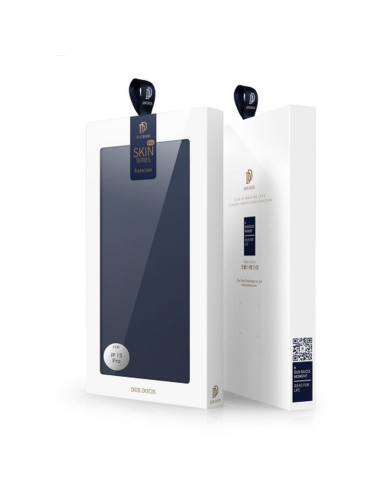 DUX DUCIS Skin Pro - Coque à rabat pour Apple iPhone 15 Pro bleu