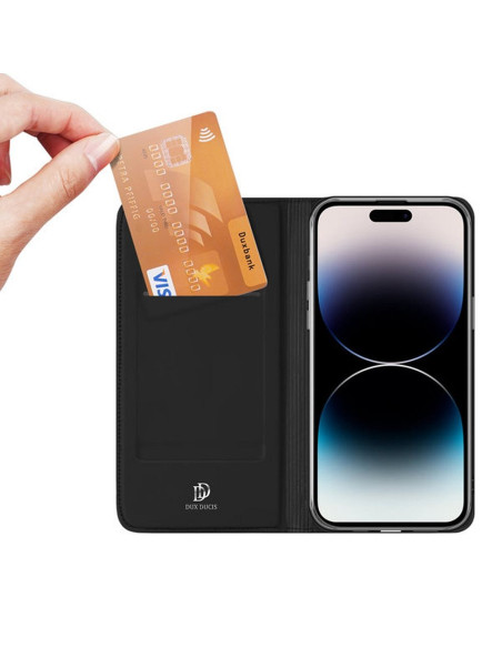 DUX DUCIS Skin Pro - Coque à rabat pour Apple iPhone 15 Pro Max noir