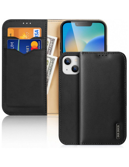 DUX DUCIS Hivo - Case en cuir pour Apple iPhone 15 noir