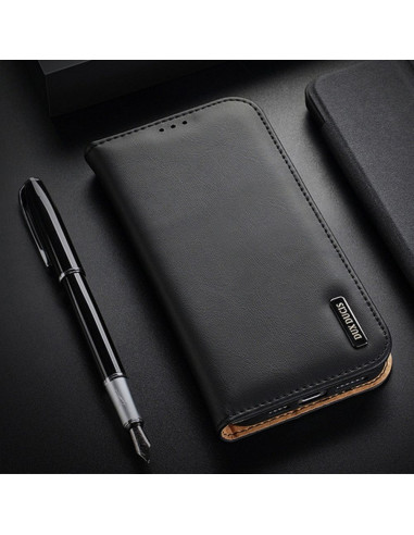 DUX DUCIS Hivo - Case en cuir pour Apple iPhone 15 noir