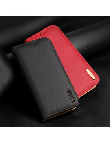 DUX DUCIS Hivo - Case en cuir pour Apple iPhone 15 noir
