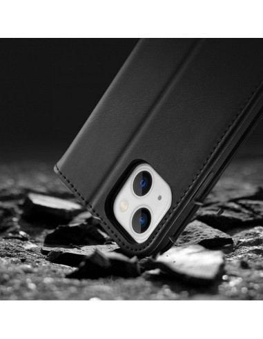 DUX DUCIS Hivo - Case en cuir pour Apple iPhone 15 Plus noir