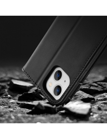 DUX DUCIS Hivo - Case en cuir pour Apple iPhone 15 Plus noir