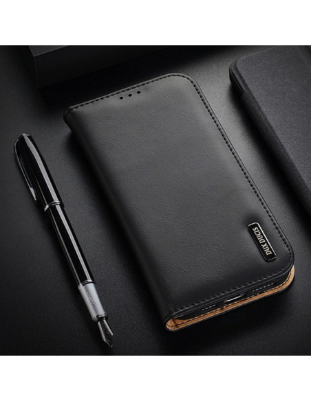 DUX DUCIS Hivo - Case en cuir pour Apple iPhone 15 Plus noir