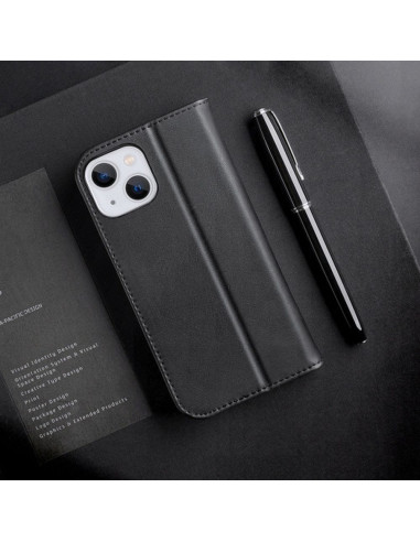 DUX DUCIS Hivo - Case en cuir pour Apple iPhone 15 Plus noir
